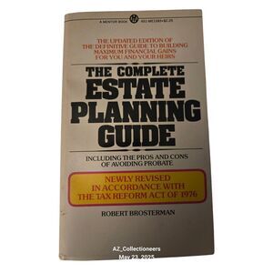 The complete estate planning guide by Robert Brosterman - mentor book
